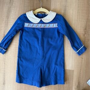 Blue Kids One Piece with White Collar